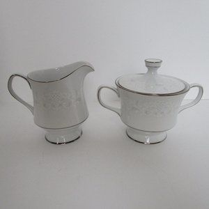 Sango Florence cream & sugar set